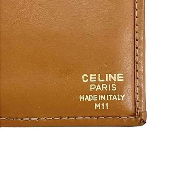 CELINE Macadam - Dark Brown Beige PVC Bill Holder 146-022725 - Picture 5 of 5